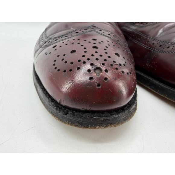 Allen Edmonds Men\'s Burgundy Leather Wingtip Brogue Oxford Dress Shoes 11 D USA main image 10